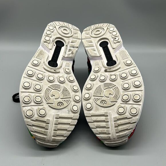 ADIDAS ZX FLUX MENS ATHLETIC SHOES MULTICOLOR GEOMETRIC PRINT SZ 7.5 - Picture 7 of 8